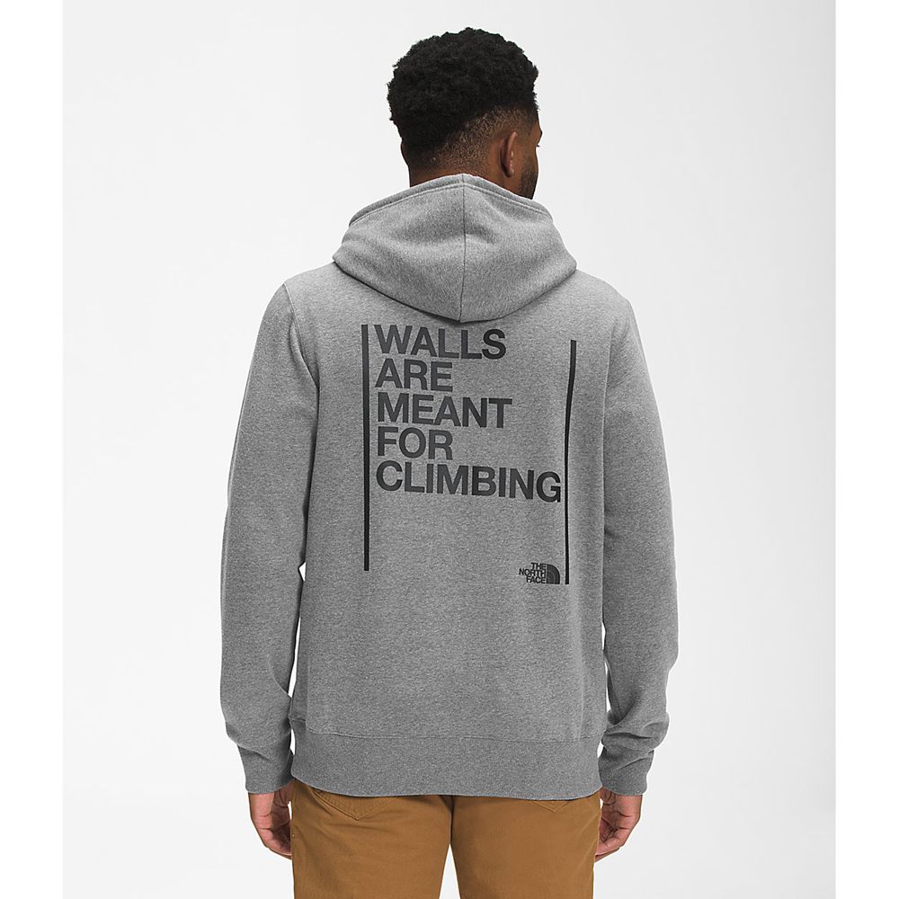 The North Face Hoodie Mens Australia - The North Face Walls Pullover Grey (DMH-679032)